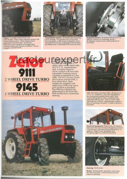 Zetor 9111 avis et fiche technique 